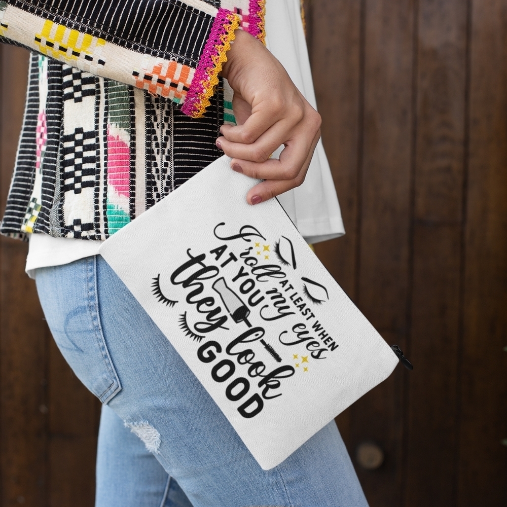 1. Zipper pouch for makeup cute and stylish